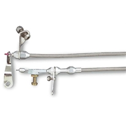 Lokar KD-20C6HT Ford C6 Hi-Tech Kickdown Cable Kit-Stainless Housing