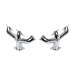 Flathead Center Dump Headers, Chrome