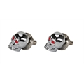 Chrome Skull License Plate Bolts