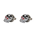 Chrome Skull License Plate Bolts