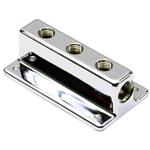 Three Outlet T-Style Chrome Fuel Block