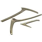 1926-1927 Speedster Vee Windshield Frames, Polished Brass