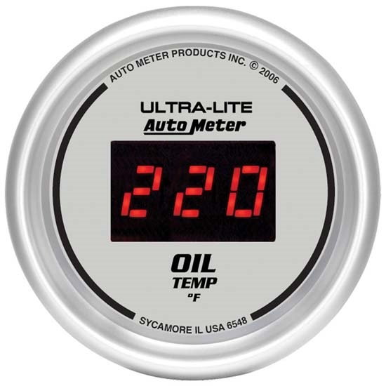 Auto Meter 6548 Ultra-Lite Digital Digital Oil Temperature Gauge Auto Meter 6548 Ultra-Lite Digital Digital Oil Temperature Gauge