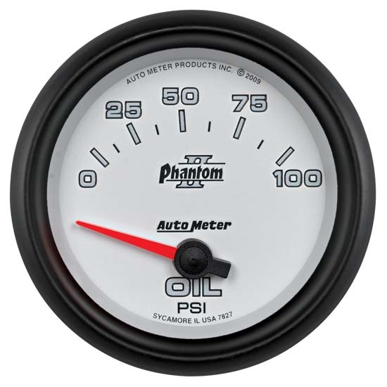 Auto Meter 7827 Phantom II Air-Core Oil Pressure Gauge, 2-5/8 Inch Auto Meter 7827 Phantom II Air-Core Oil Pressure Gauge, 2-5/8 Inch