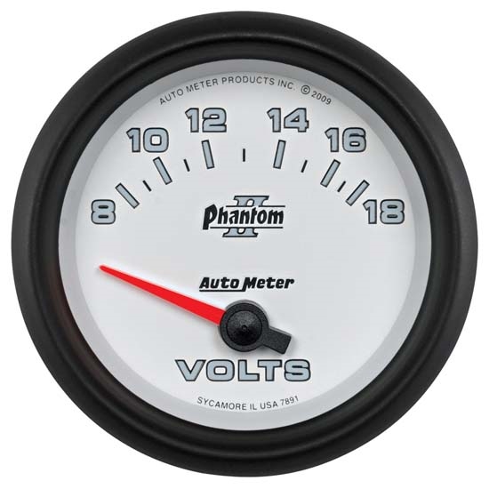 Auto Meter 7891 Phantom II Air-Core Voltmeter Gauge, 2-5/8 Inch Auto Meter 7891 Phantom II Air-Core Voltmeter Gauge, 2-5/8 Inch
