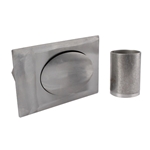 Hagan Street Rods 450 VF 45 Degree Flat Series LH Hinge Oval Fuel Door