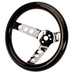 Speedway Classic 9-3/4 Inch Black Steering Wheel w/ Holes