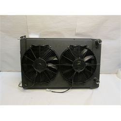 Garage Sale - AFCO 1967-69 Camaro/Firebird LS Swap Radiator, Black, With Double Fan/Shroud