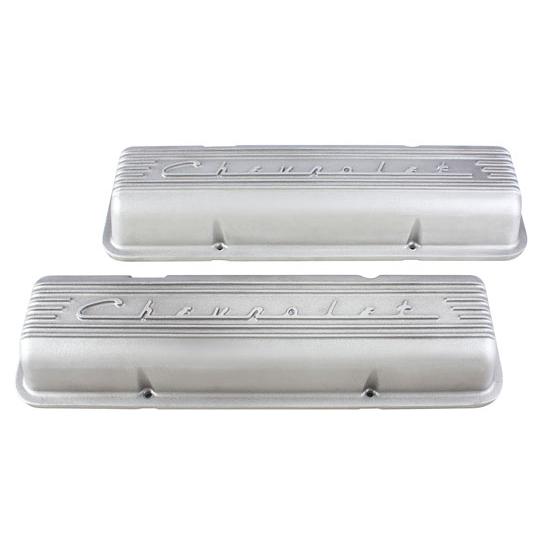 Finned 1960-86 Small Block Chevrolet Valve Covers, Plain Finned 1960-86 Small Block Chevrolet Valve Covers, Plain