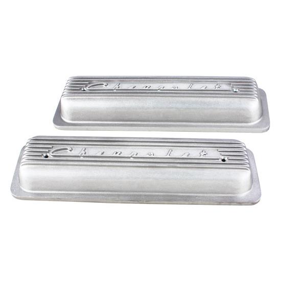 Finned 1987-98 Small Block Chevrolet Centerbolt Valve Covers, Plain