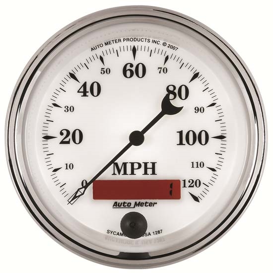 Auto Meter 1287 Old-Tyme White II Air-Core Speedometer Gauge Auto Meter 1287 Old-Tyme White II Air-Core Speedometer Gauge