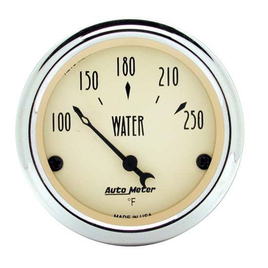 Auto Meter 1837 Antique Beige Air-Core Water Temperature Gauge Auto Meter 1837 Antique Beige Air-Core Water Temperature Gauge
