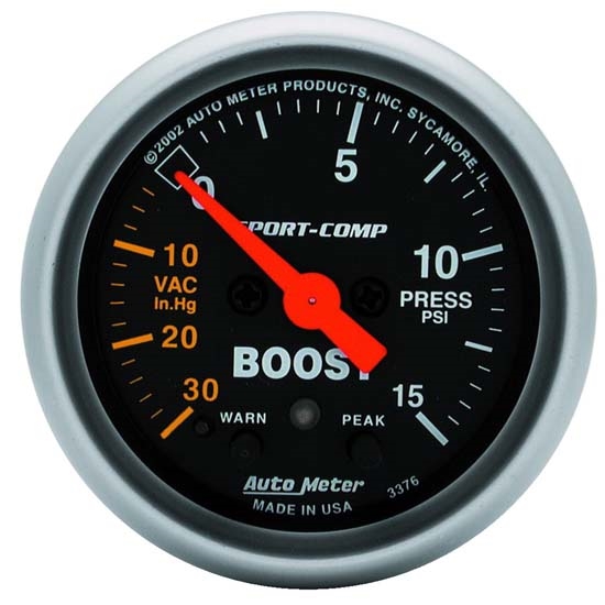 Auto Meter 3376 Sport-Comp Digital Stepper Motor Boost/Vacuum Gauge Auto Meter 3376 Sport-Comp Digital Stepper Motor Boost/Vacuum Gauge