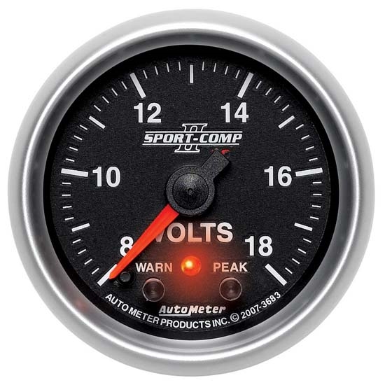 Auto Meter 3683 Sport-Comp II Digital Stepper Motor Voltmeter Gauge Auto Meter 3683 Sport-Comp II Digital Stepper Motor Voltmeter Gauge