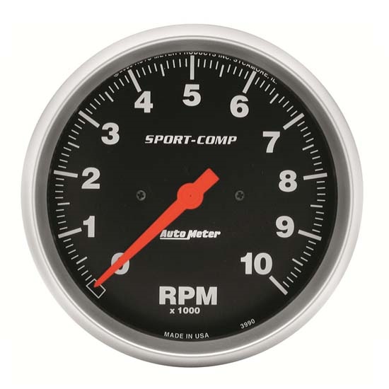 Auto Meter 3990 Sport-Comp Air-Core In-Dash Tach, 10k RPM, 5 Inch Auto Meter 3990 Sport-Comp Air-Core In-Dash Tach, 10k RPM, 5 Inch