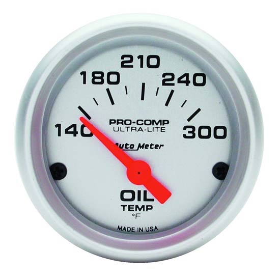 Auto Meter 4348 Ultra-Lite Air-Core Oil Temperature Gauge, 2-1/16 Inch Auto Meter 4348 Ultra-Lite Air-Core Oil Temperature Gauge, 2-1/16 Inch
