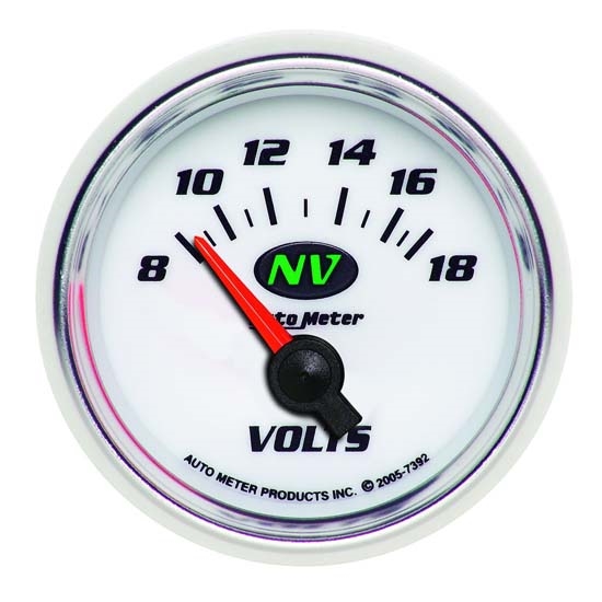 Auto Meter 7392 NV Air-Core Electric Voltmeter Gauge, 2-1/16 Inch Auto Meter 7392 NV Air-Core Electric Voltmeter Gauge, 2-1/16 Inch