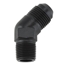 Black 45 Degree -6 AN Flare to 1/4 Inch NPT Pipe Adapter Fitting Black 45 Degree -6 AN Flare to 1/4 Inch NPT Pipe Adapter Fitting