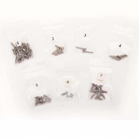 Mr. G's GM1015 65 Nova Interior Screw Kit, 4 Dr, 59 Screws Mr. G's GM1015 65 Nova Interior Screw Kit, 4 Dr, 59 Screws