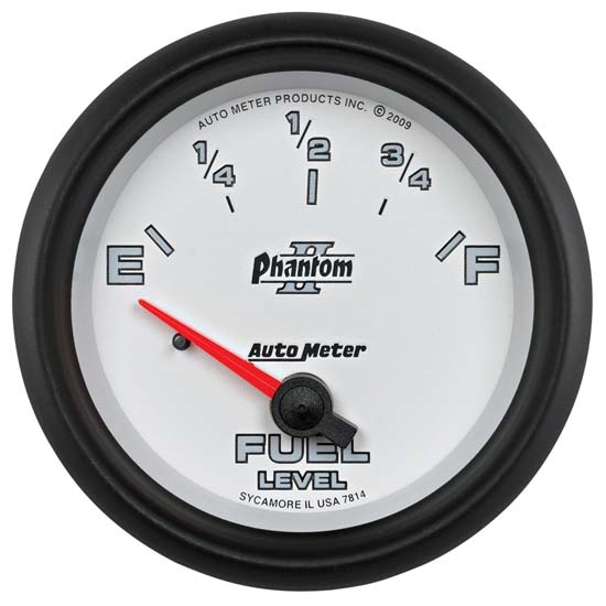Auto Meter 7814 Phantom II Air-Core Fuel Level Gauge, 2-5/8 Inch Auto Meter 7814 Phantom II Air-Core Fuel Level Gauge, 2-5/8 Inch