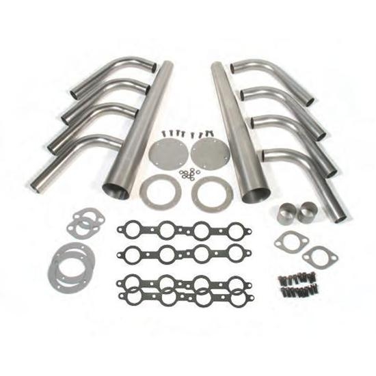 GM LS1 Lake Style Header Kit, 1-5/8 Tube, 4 Inch Cone GM LS1 Lake Style Header Kit, 1-5/8 Tube, 4 Inch Cone