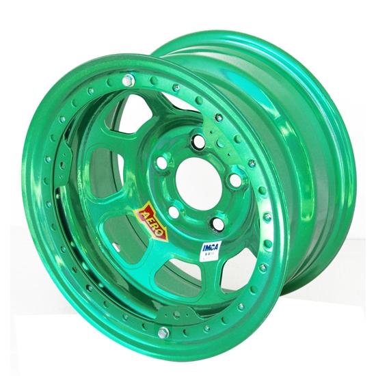 Aero 53-984510GRN 53 Series 15x8 Wheel, BL, 5 on 4-1/2, 1 Inch BS IMCA Aero 53-984510GRN 53 Series 15x8 Wheel, BL, 5 on 4-1/2, 1 Inch BS IMCA