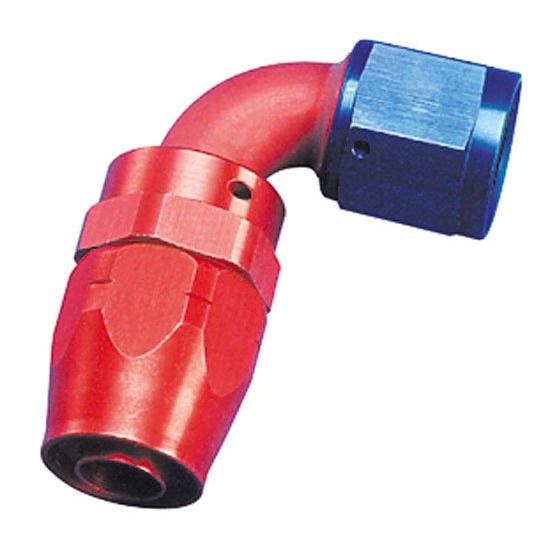 Aeroquip FBM4035 Hose End Coupler Fitting, 90 Degree, Blue/Red, -12 AN Aeroquip FBM4035 Hose End Coupler Fitting, 90 Degree, Blue/Red, -12 AN