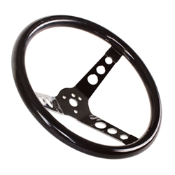 Speedway Classic 13 Inch Black Steering Wheel w/ Holes