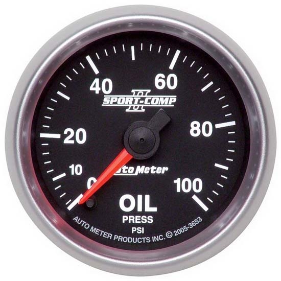 Auto Meter 3653 Sport-Comp II Digital Stepper Motor Oil Pressure Gauge Auto Meter 3653 Sport-Comp II Digital Stepper Motor Oil Pressure Gauge