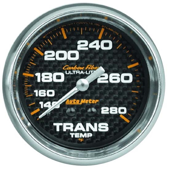 Auto Meter 4851 Carbon Fiber Mechanical Transmission Temperature Gauge Auto Meter 4851 Carbon Fiber Mechanical Transmission Temperature Gauge