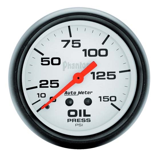 Auto Meter 5823 Phantom Mechanical Oil Pressure Gauge, 150 PSI, 2-5/8 Auto Meter 5823 Phantom Mechanical Oil Pressure Gauge, 150 PSI, 2-5/8