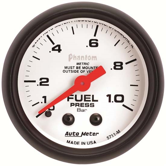 Auto Meter 5711-M Phantom Mechanical Fuel Pressure Gauge, 2-1/16 Inch Auto Meter 5711-M Phantom Mechanical Fuel Pressure Gauge, 2-1/16 Inch
