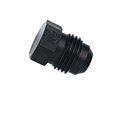 Aluminum Flare Fitting Plug, Black, -4 AN