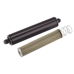 Black 10 Inch Aluminum High Flow Fuel Filter, Stainless Element