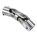 Sweet Mfg Chrome Double U-Joint, 1 Inch-48 Spline to 3/4 Inch DD