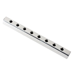 Hex Polished Aluminum Fuel Block, 8-Hole