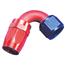 Aeroquip FBM4042 Hose End Coupler Fitting, 120 Degree, Blue/Red, -6 AN Aeroquip FBM4042 Hose End Coupler Fitting, 120 Degree, Blue/Red, -6 AN