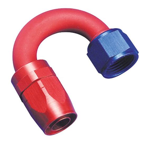 Aeroquip FBM4062 Hose End Coupler Fitting, 180 Degree, Blue/Red, -6 AN Aeroquip FBM4062 Hose End Coupler Fitting, 180 Degree, Blue/Red, -6 AN