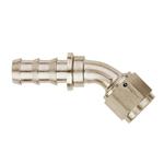 Aeroquip FCE1522 Nickel 45 Degree Push-On Socketless Fitting, -6 AN