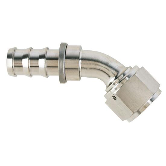 Aeroquip FCE1525 Nickel 45 Deg Push-On Hose Socketless Fitting, -12 AN Aeroquip FCE1525 Nickel 45 Deg Push-On Hose Socketless Fitting, -12 AN