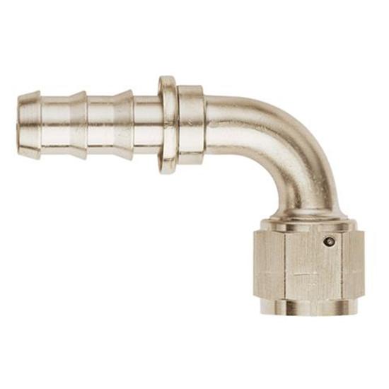 Aeroquip FCE1532 Nickel 90 Degree Push-On Socketless Fitting, -6 AN Aeroquip FCE1532 Nickel 90 Degree Push-On Socketless Fitting, -6 AN