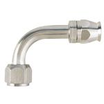 90 Degree Nickel Plated AC Fitting, O-Ring Pilot, -10 AN