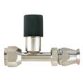 Straight Nickel Plated AC Fitting, O-Ring Pilot w/Port, -6 AN