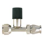 Straight Nickel Plated AC Fitting, O-Ring Pilot w/Port, -6 AN