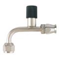90 Degree Nickel Plated AC Fitting, O-Ring Pilot w/ Port, -6 AN