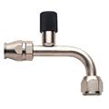 90 Degree Nickel Plated AC Fitting, O-Ring Pilot w/ Port, -8 AN
