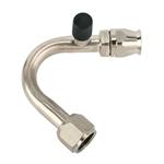 135 Degree Nickel Plated AC Fitting, O-Ring Pilot w/Port, -8 AN