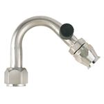 135 Degree Nickel Plated AC Fitting, O-Ring Pilot w/Port, -10 AN
