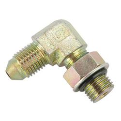 90 Degree AN3 to 3/8 Inch-24 Brake Adapter Fitting