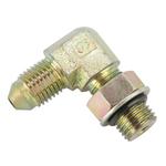 90 Degree AN3 to 3/8 Inch-24 Brake Adapter Fitting